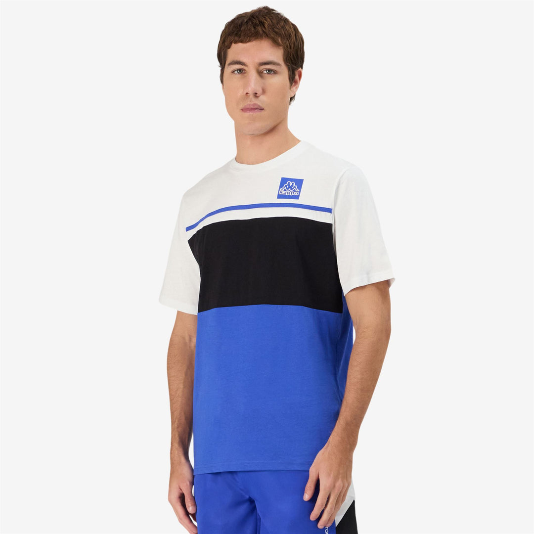 Camiseta deportiva azul rey de cuello redondo para hombre con logotipo de Omini main