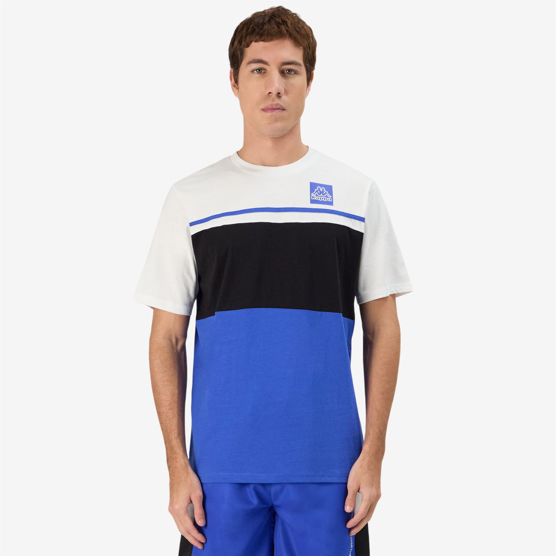 Camiseta deportiva azul rey de cuello redondo para hombre con logotipo de Omini main