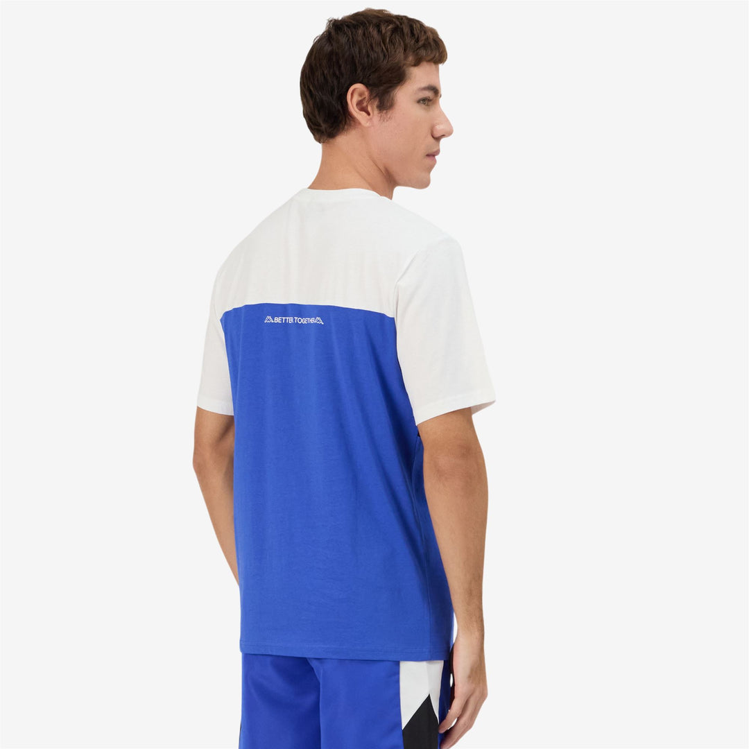 Camiseta deportiva azul rey de cuello redondo para hombre con logotipo de Omini main