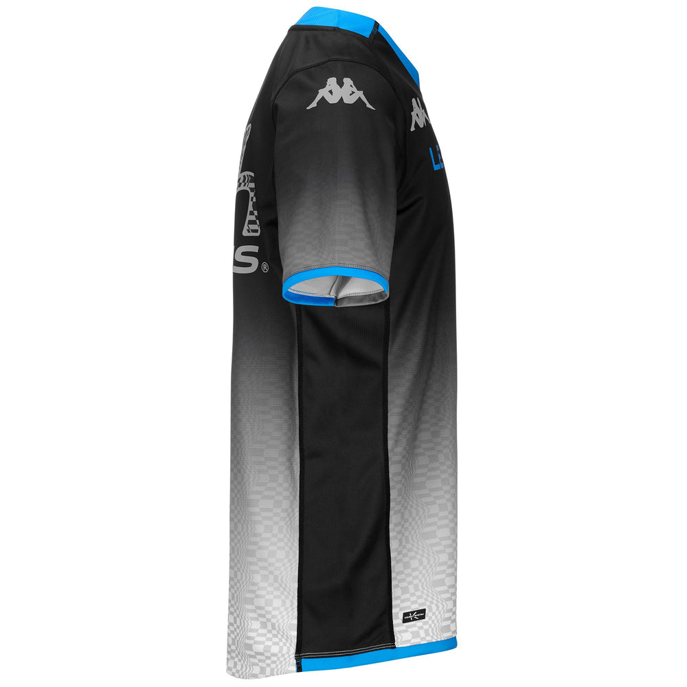 Black White Men's Active Shirt with Recycled Fabric 02