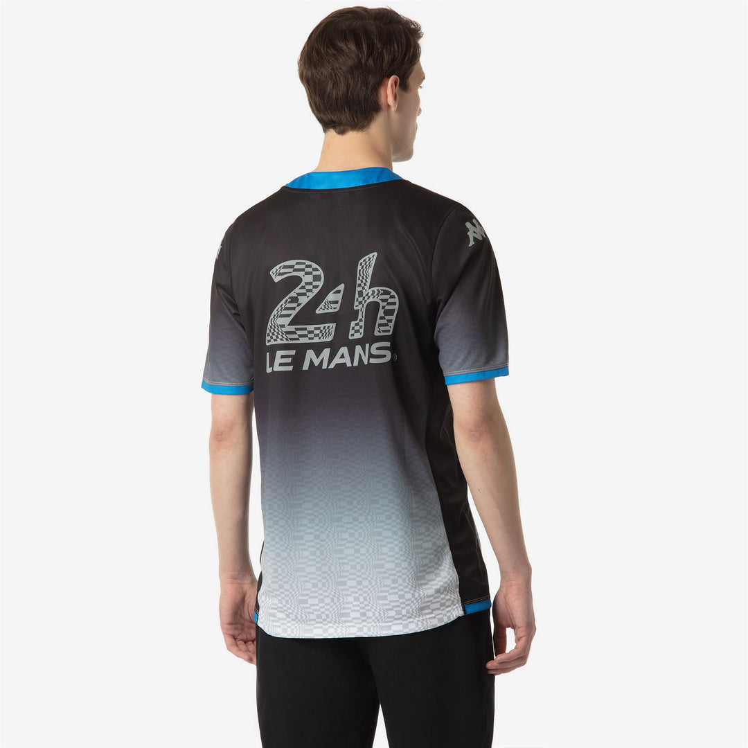 Black White Men's Active Shirt with Recycled Fabric main