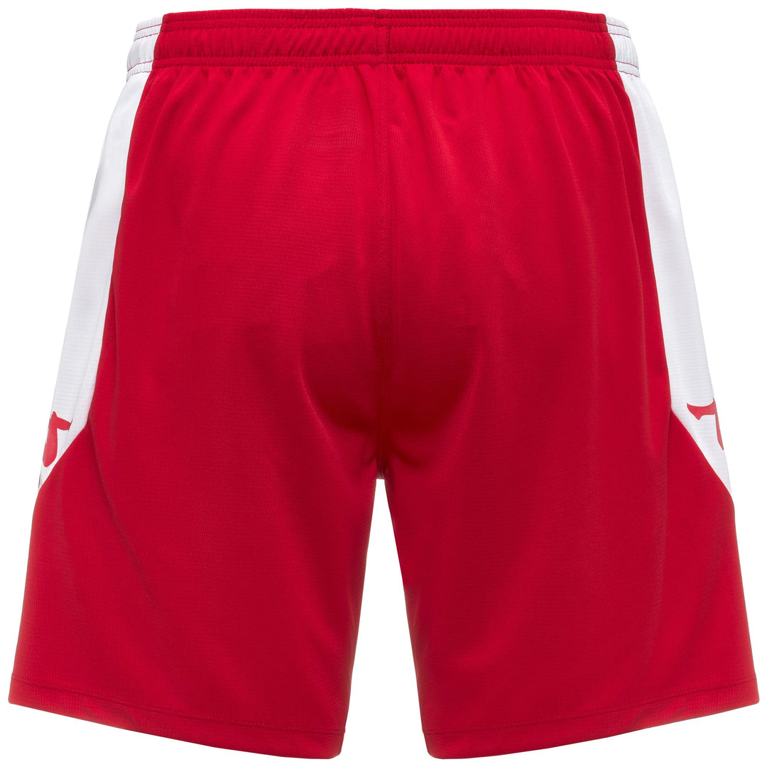 Pantaloncini sportivi da allenamento KAPPA da uomo rossi in tessuto riciclato main