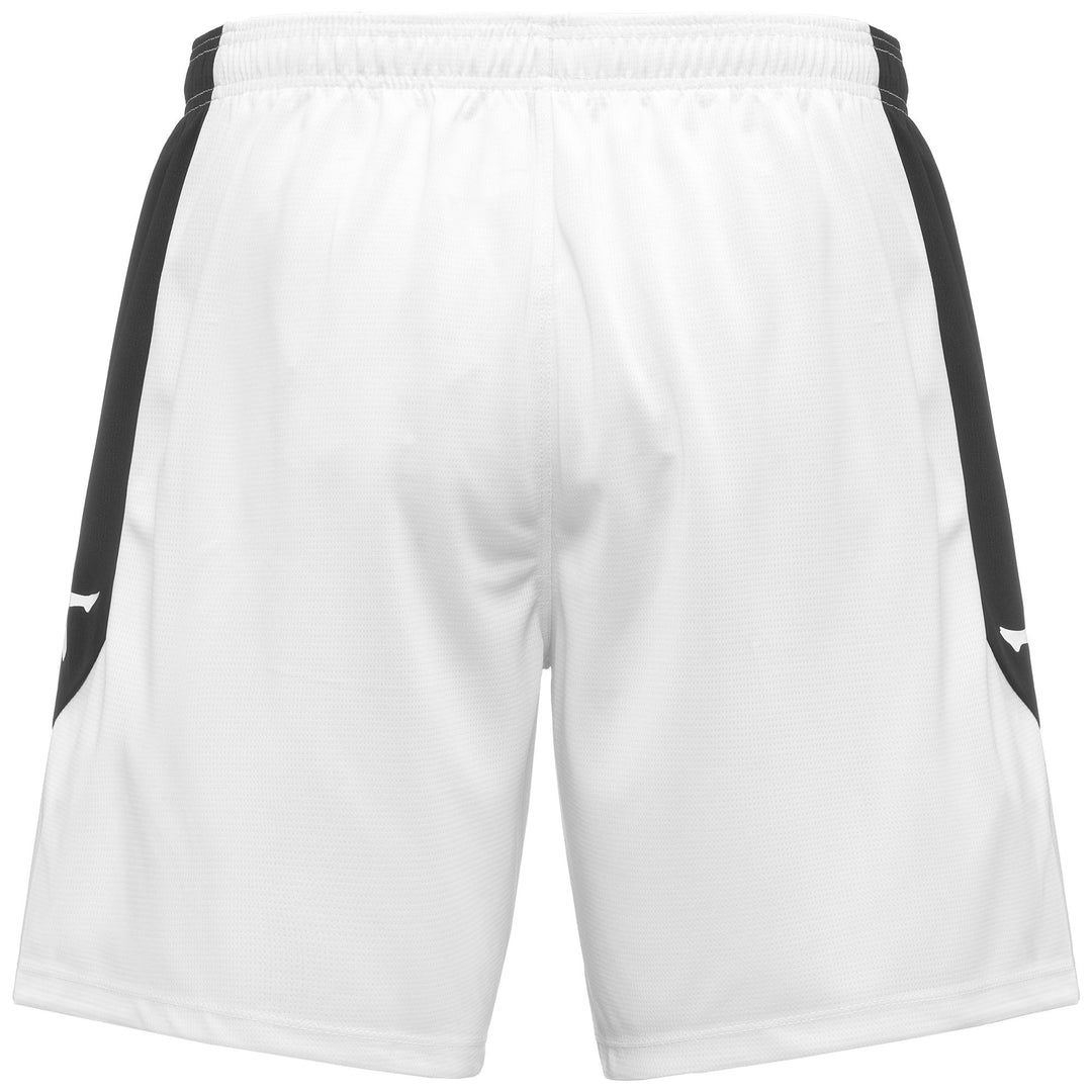 Pantaloncini sportivi da uomo in tessuto riciclato bianchi e neri main