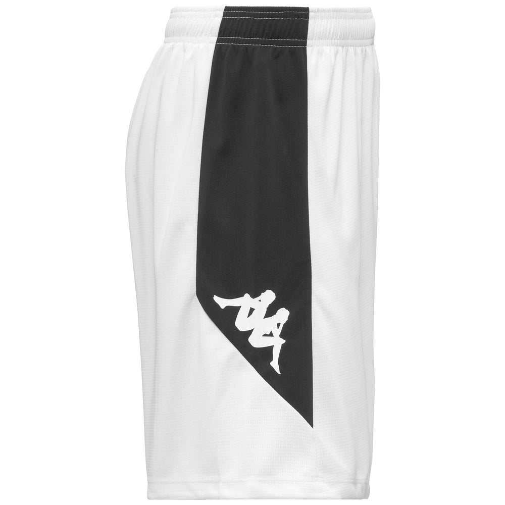White and Black Men's Recycled Fabric Sport Shorts 02
