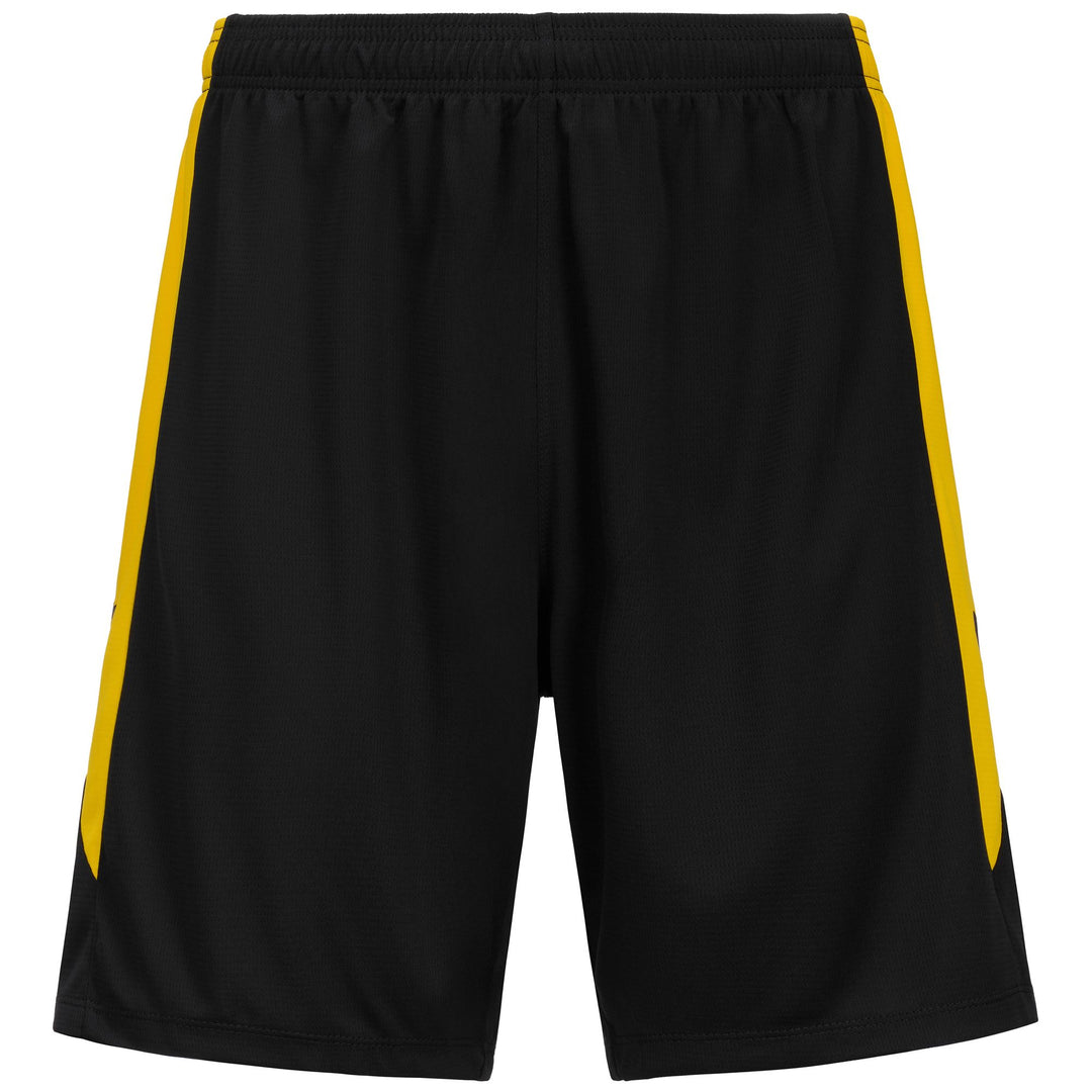 Black Men's Regular Fit Recycled Football Shorts with Side Inserts 01