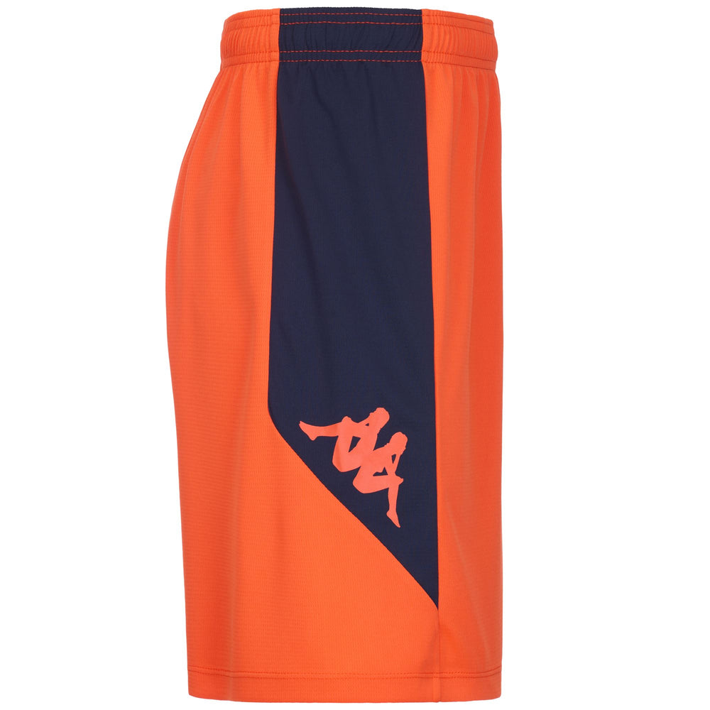 Orange Unisex Regular Fit Soccer Shorts in Recycled Textured Fabric 02