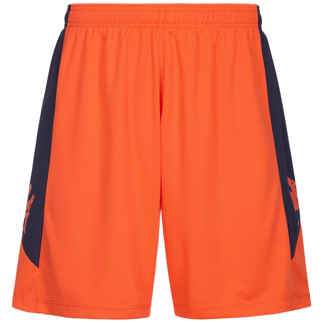 Orange Unisex Regular Fit Soccer Shorts in Recycled Textured Fabric 01