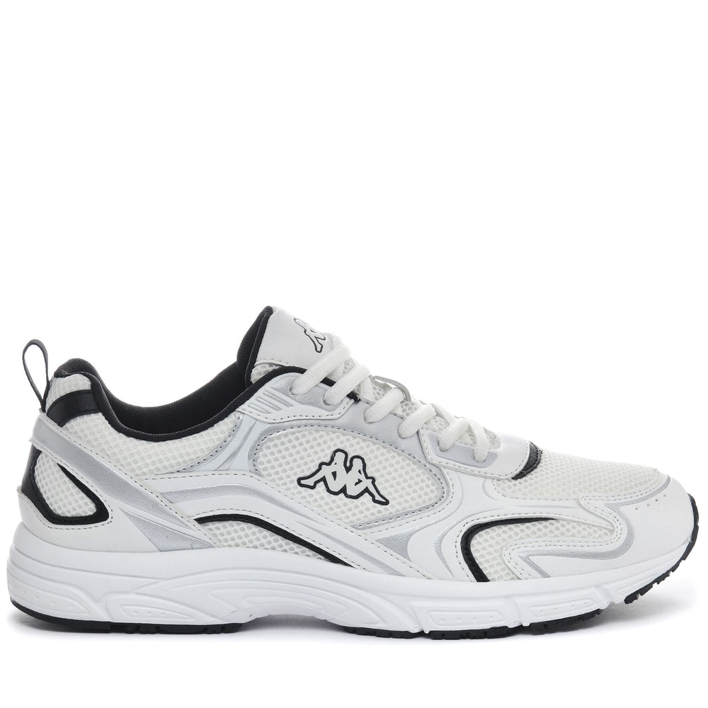 White and Grey Unisex Low Cut Walking Sneakers with Memory Foam Insole 02