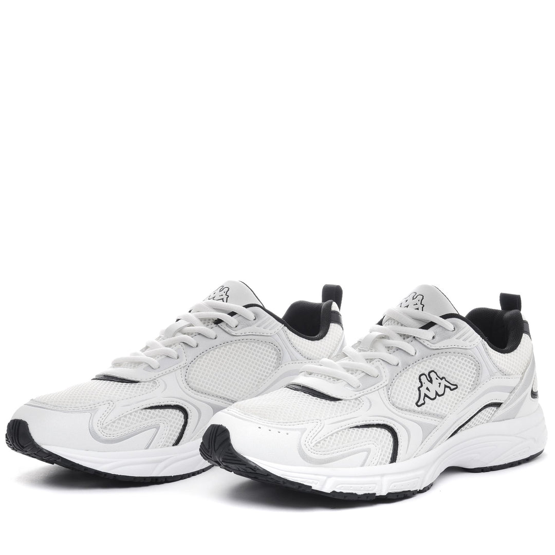 Zapatillas unisex para caminar blancas y grises con plantilla en Memory Foam 01