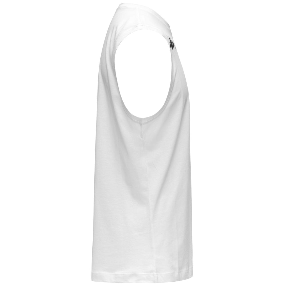 White Men's Training Tank Top with Round Neck 02