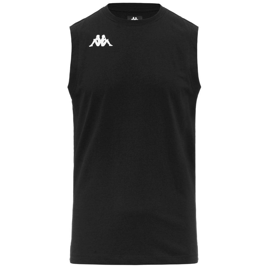 Camiseta de tirantes de entrenamiento de algodón de corte regular para hombre color negro 01