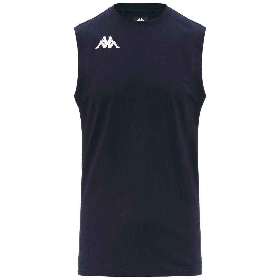 Camiseta de entrenamiento de algodón azul para hombre 01