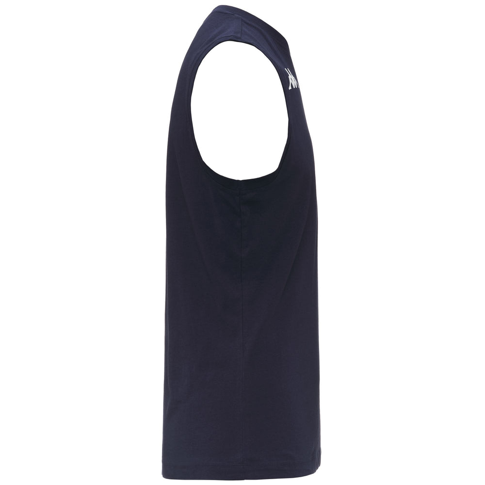 Camiseta de tirantes de entrenamiento de algodón para hombre en color azul marino 02