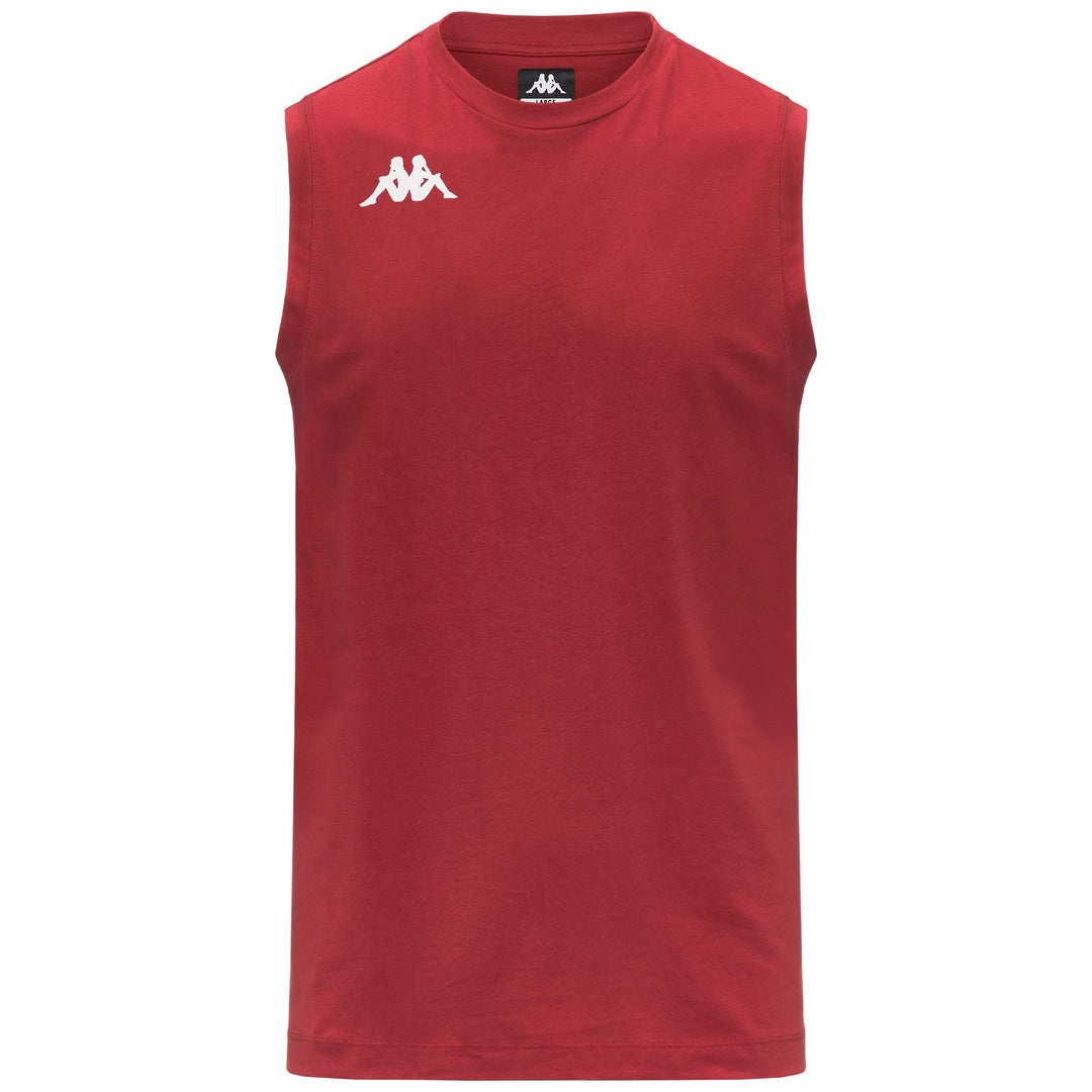 Camiseta de entrenamiento roja sin mangas para hombre 01