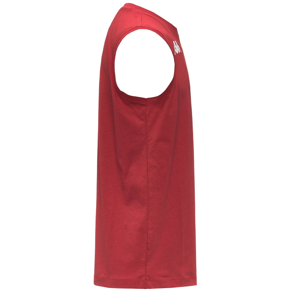 Camiseta de tirantes de entrenamiento de algodón de corte regular para hombre color rojo 02