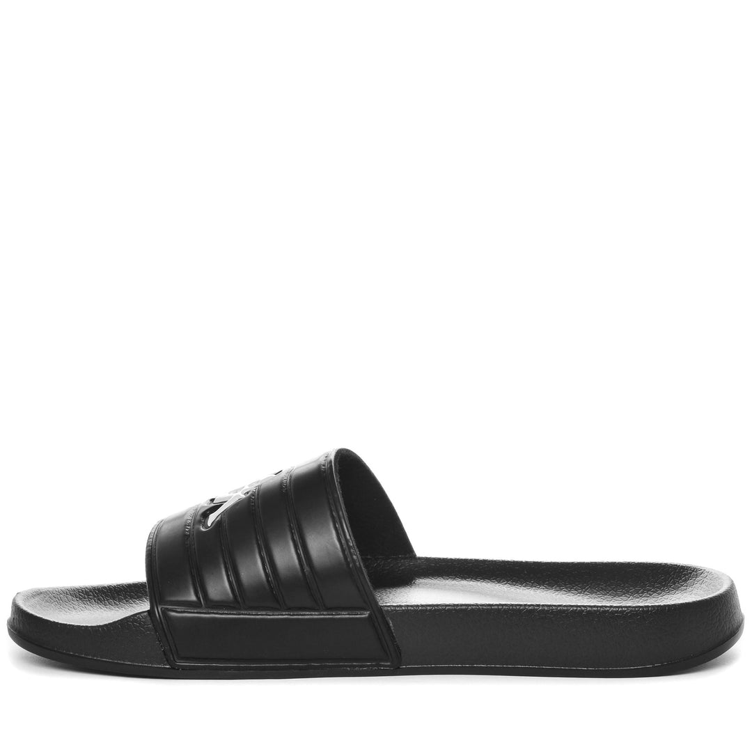 Black and White Unisex Stripe Flip-Flops with Omini Kappa Logo main