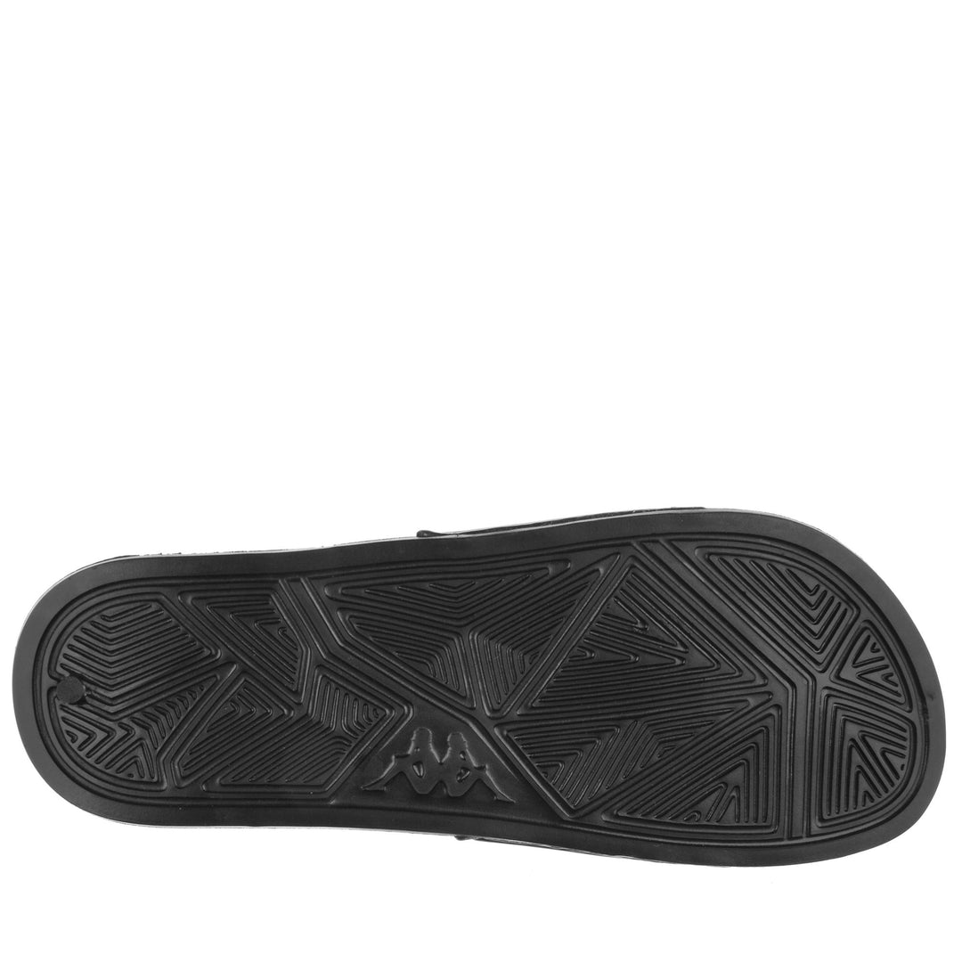 Black and White Unisex Stripe Flip-Flops with Omini Kappa Logo main
