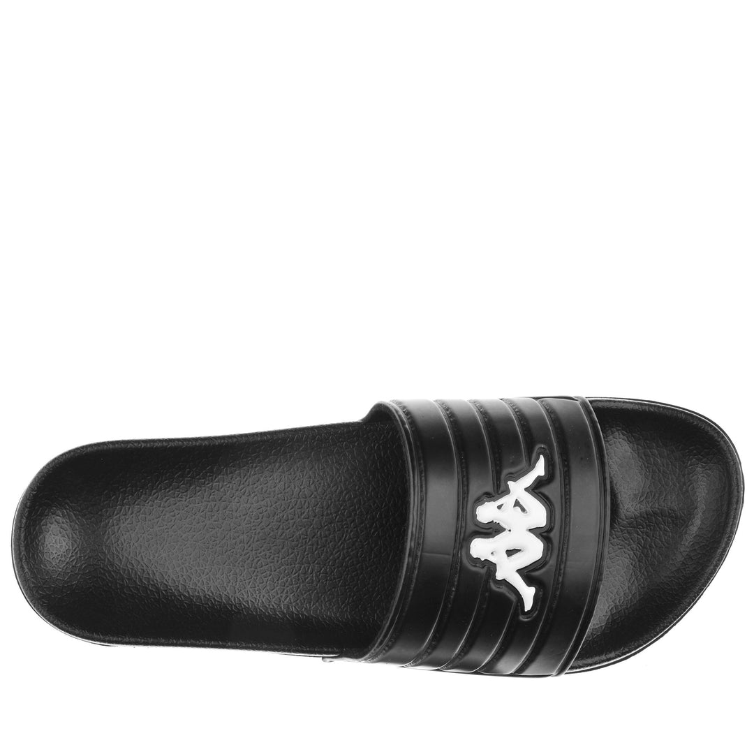 Black and White Unisex Stripe Flip-Flops with Omini Kappa Logo main