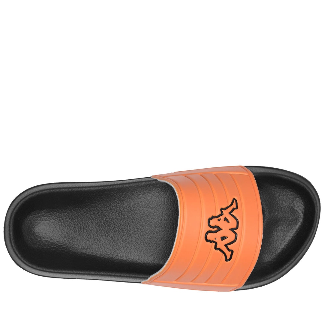 Infradito da nuoto unisex nere e arancioni con tomaia sintetica main