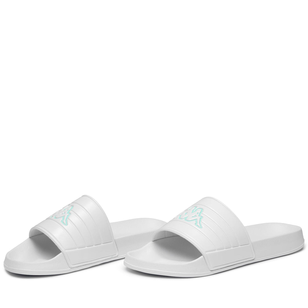 Chanclas de natación unisex grises y verdes con parte superior sintética 01