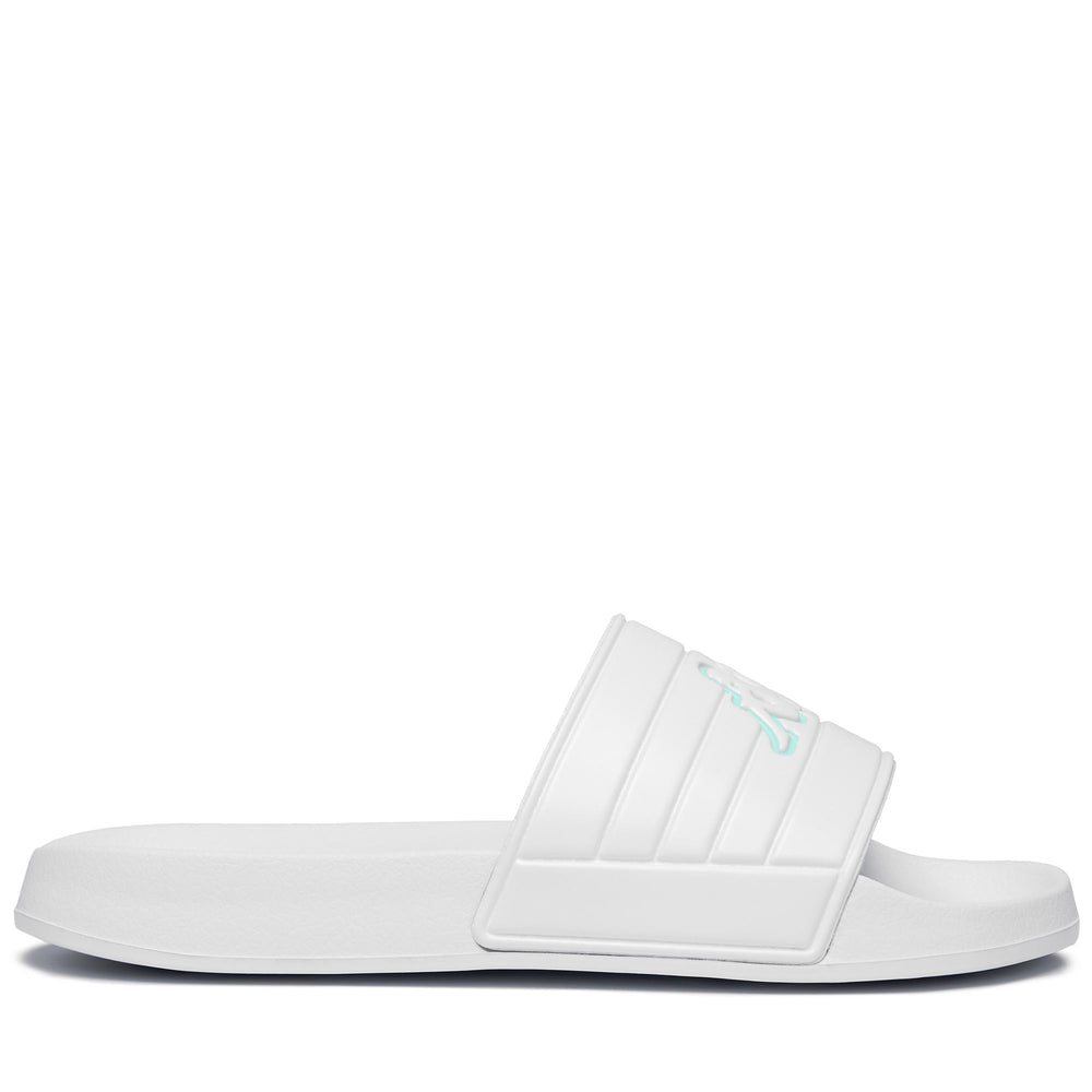 Chanclas de natación unisex grises y verdes con parte superior sintética 02