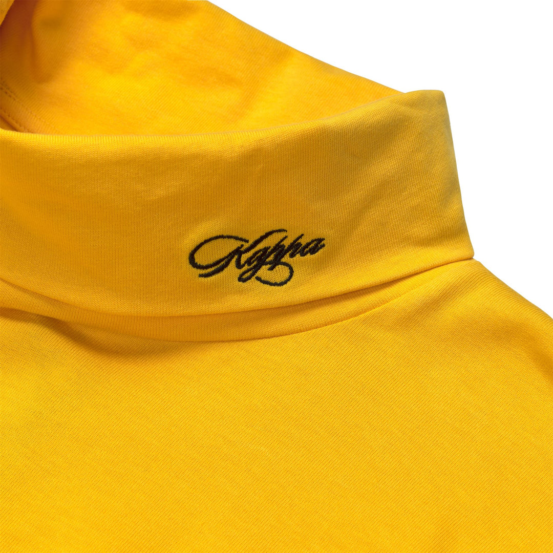 Yellow Men's T-Shirt with Turtle Neck and Ribbed Cuffs main