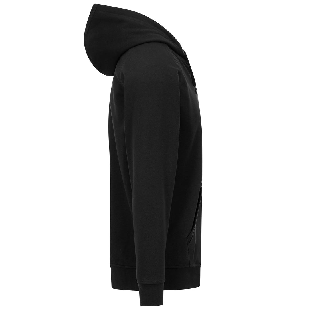 Chaqueta polar ajustada negra con capucha para hombre main