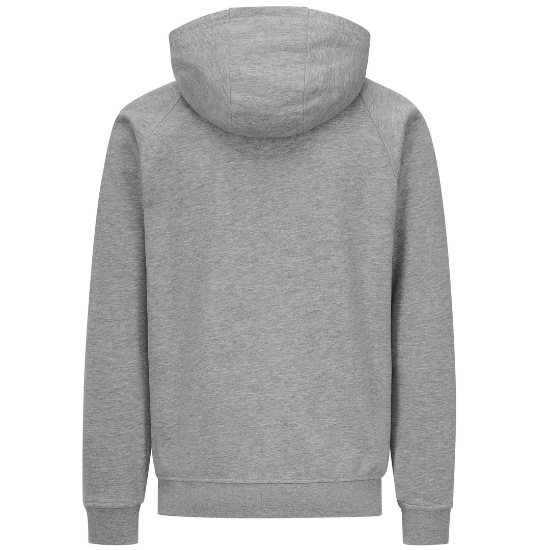 Chaqueta polar gris para hombre con capucha y bolsillo tipo canguro main