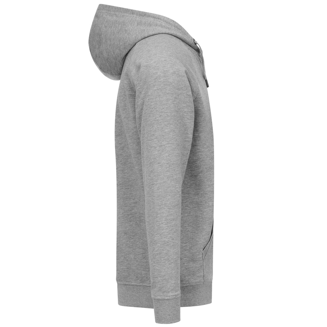 Chaqueta polar gris para hombre con capucha y bolsillo tipo canguro main