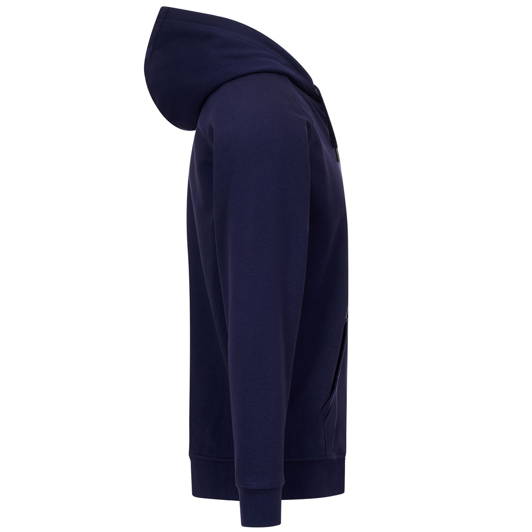 Chaqueta polar reciclada azul para hombre con capucha main