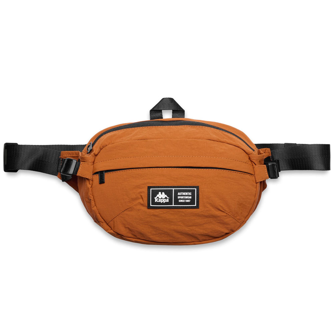 Marsupio unisex marrone in tessuto ripstop con tasche multiple 01