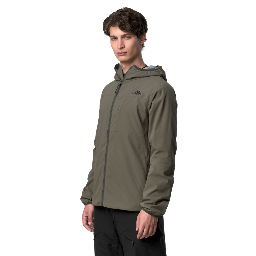 Veste de ski verte pour homme, coupe classique, avec doublure thermique Primaloft main