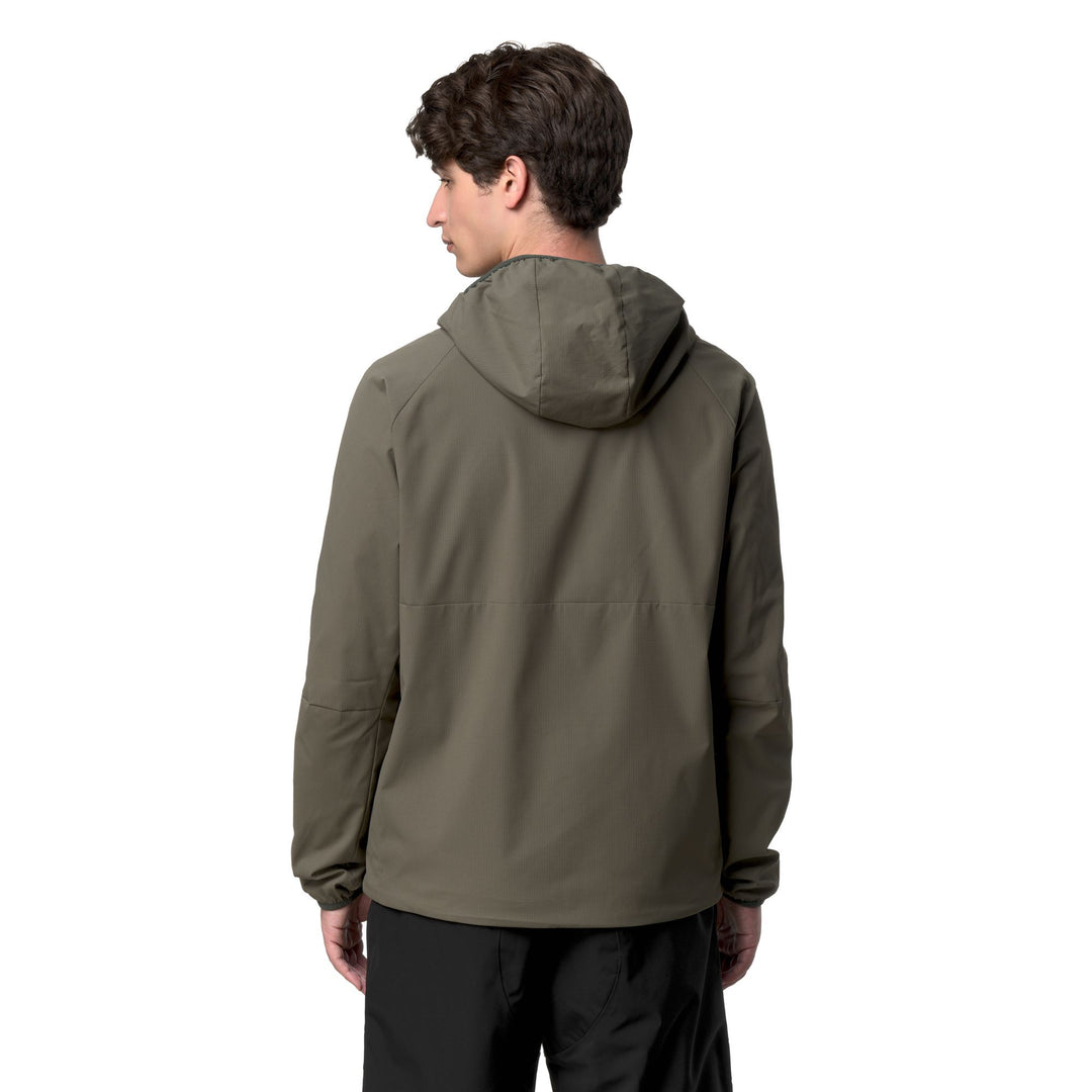 Veste de ski verte pour homme, coupe classique, avec doublure thermique Primaloft main