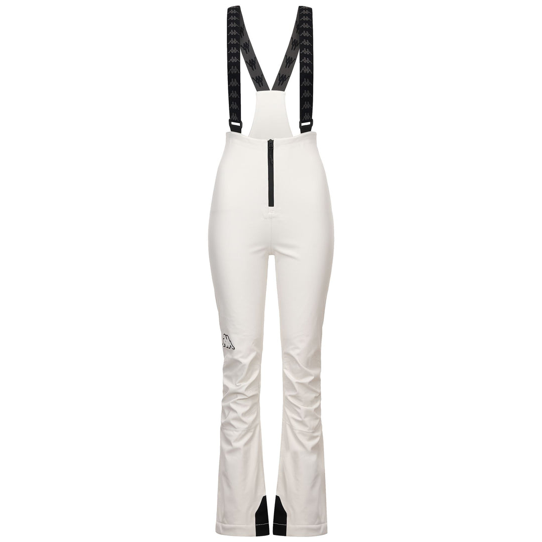 Pantalon de ski imperméable blanc pour femme, coupe slim main