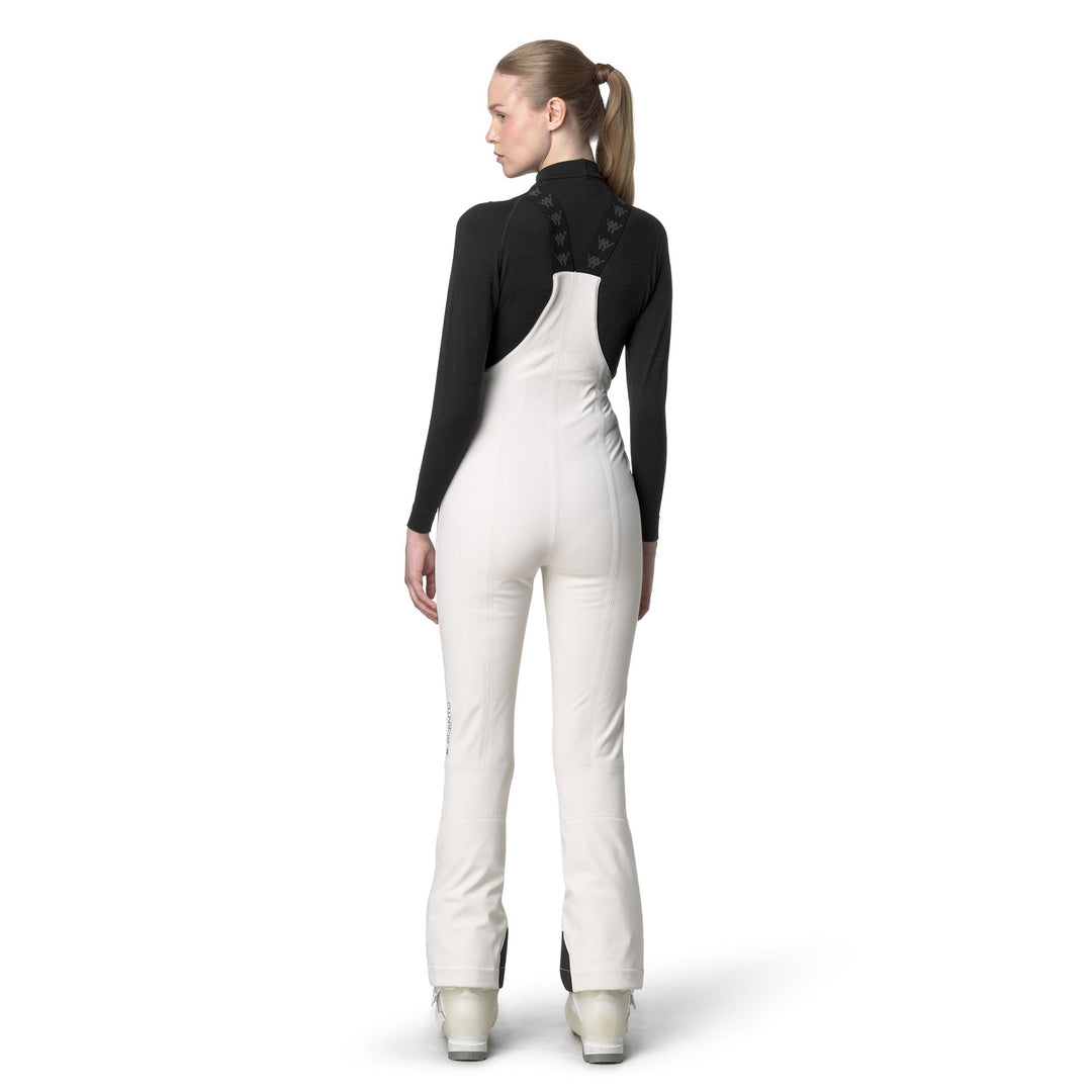 Pantalon de ski imperméable blanc pour femme, coupe slim main