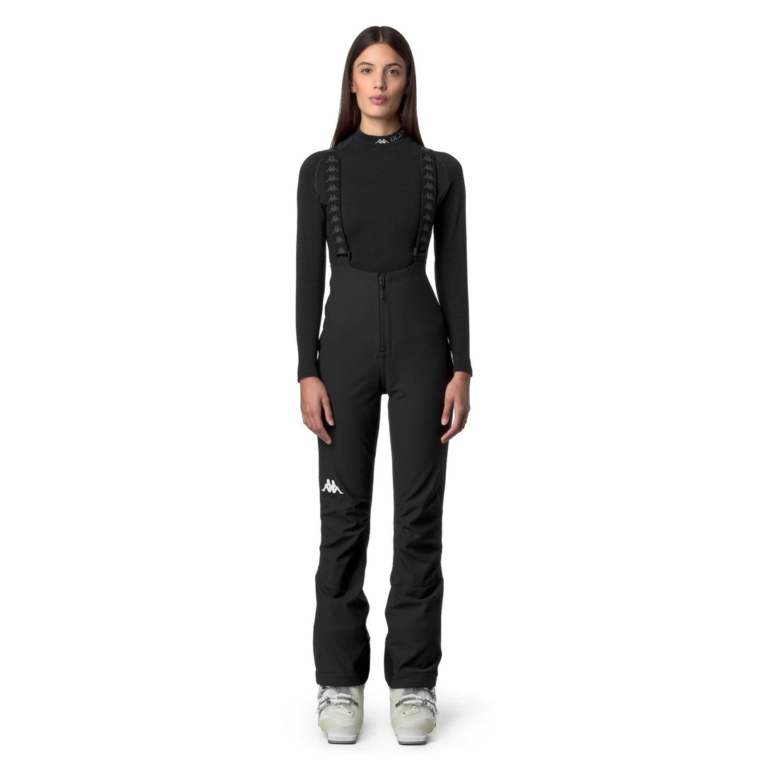 Black Women's High-Waisted Waterproof Sport Trousers 01