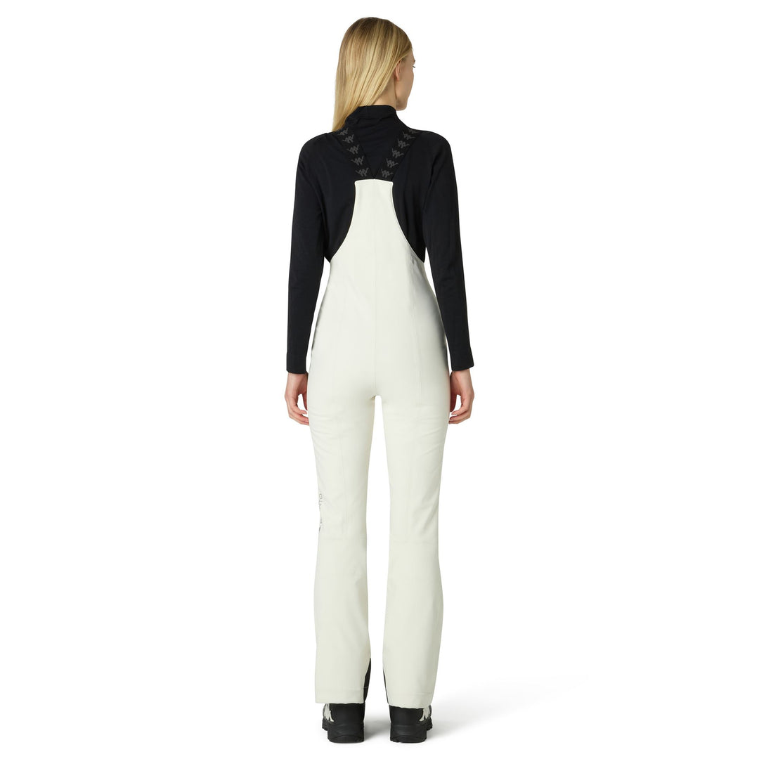 Beige Women's High-Waisted Slim Fit Ski Pants with Waterproof Fabric main