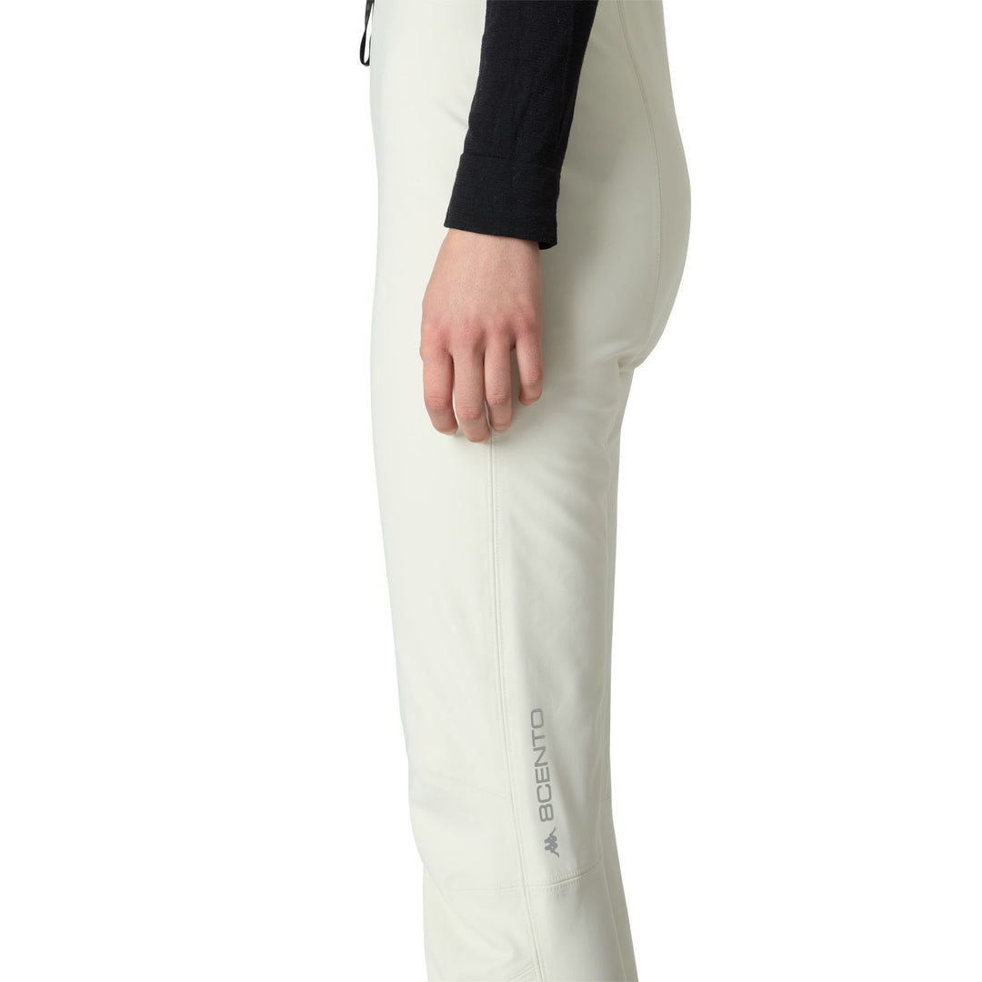 Beige Women's High-Waisted Slim Fit Ski Pants with Waterproof Fabric main