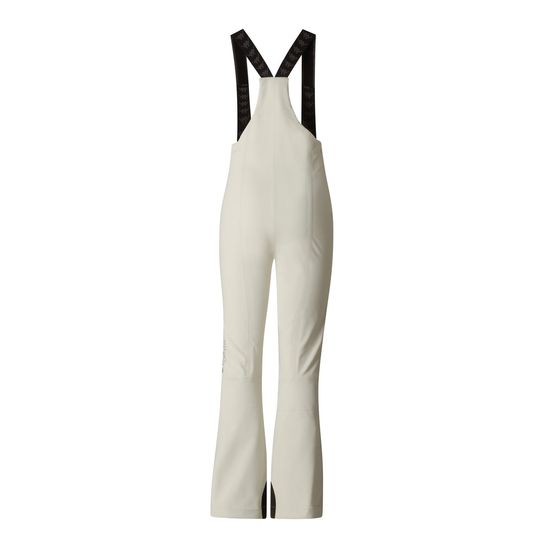 Beige Women's High-Waisted Slim Fit Ski Pants with Waterproof Fabric main