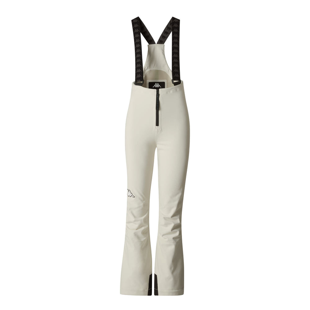 Beige Women's High-Waisted Slim Fit Ski Pants with Waterproof Fabric 02