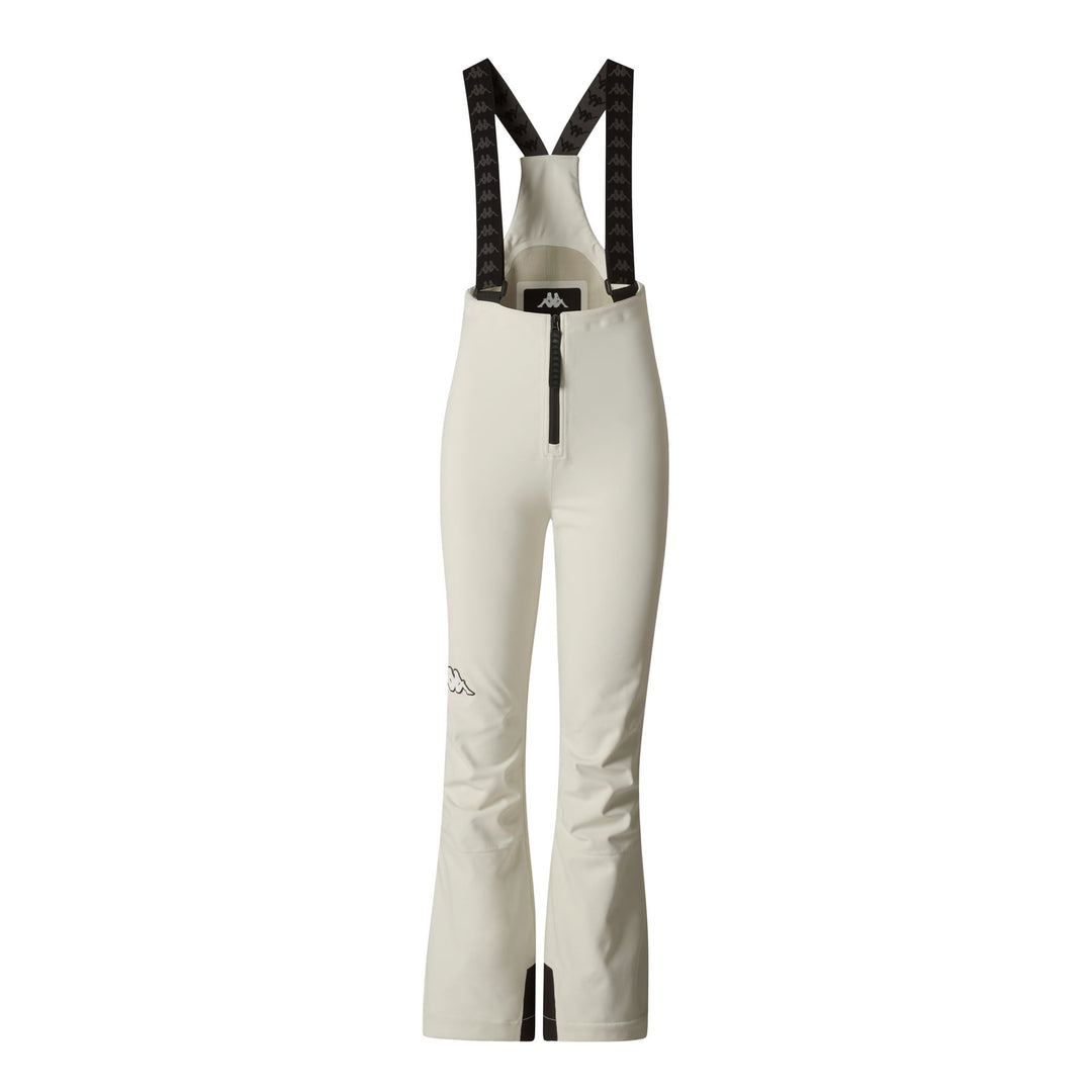 Beige Women's High-Waisted Slim Fit Ski Pants with Waterproof Fabric main