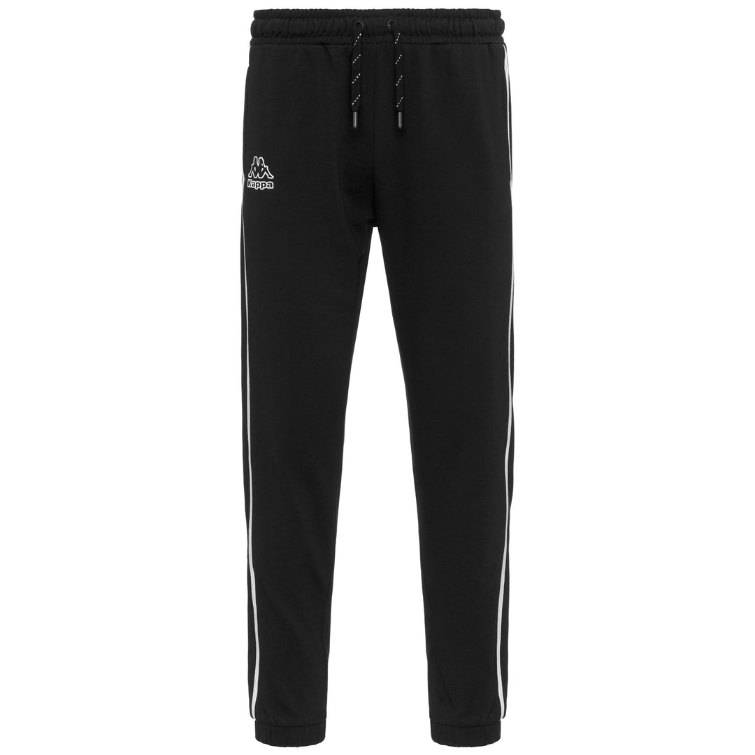 Black Men's Regular Fit Sport Trousers in French Terry 01