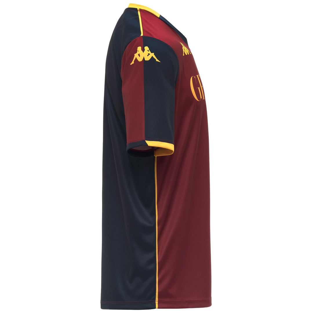 Maillot de football rouge Genoa pour homme avec impression par sublimation main