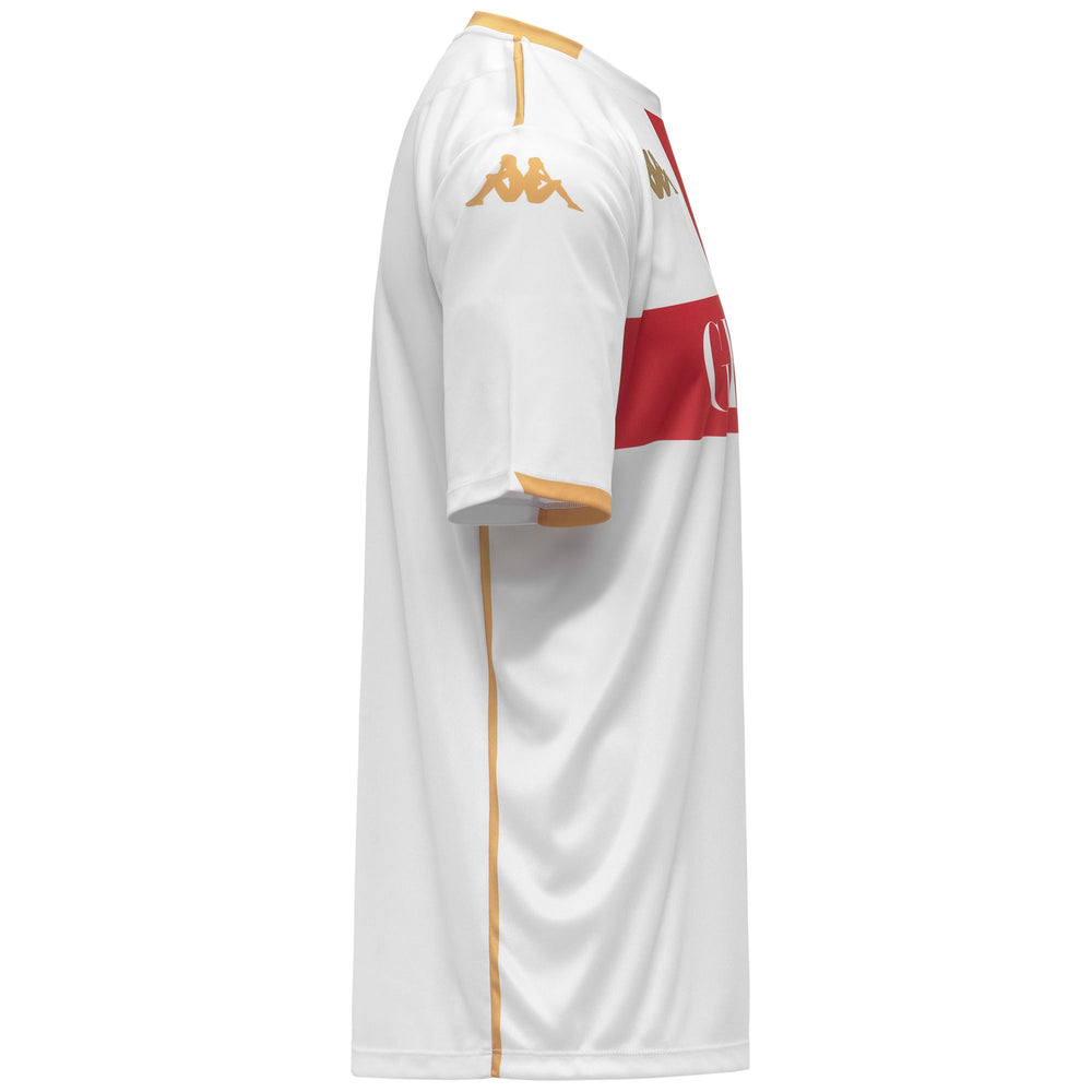 White and Red Men's Genoa Active Jersey Shirt 02