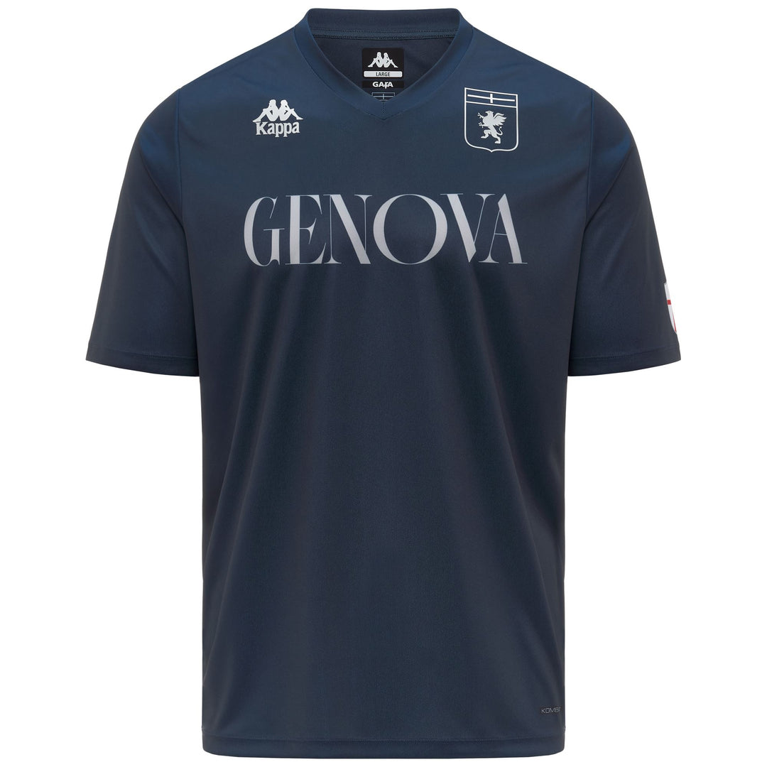 Blue Men's Genoa Football Shirt with Sublimatic Print 01