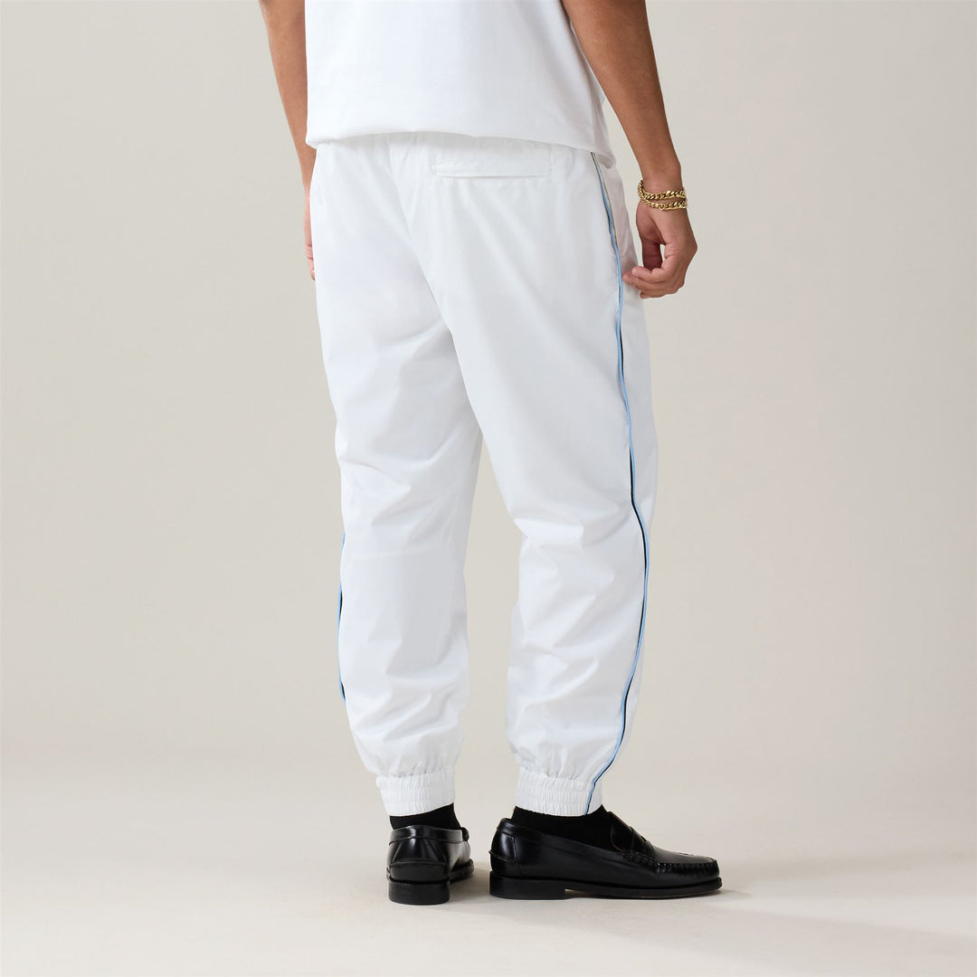 Pantaloni sportivi da uomo bianchi con fodera in rete e vita elasticizzata main