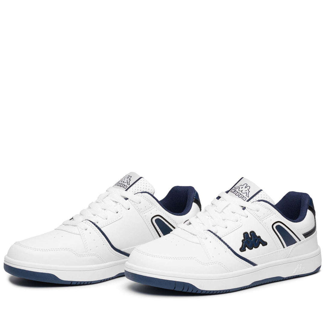 White blue Unisex Low Cut Sneakers with Synthetic Upper 01