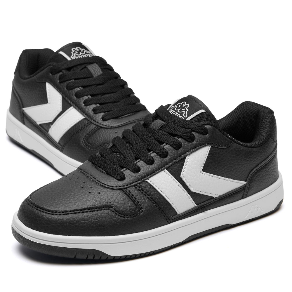 Black and white Unisex Low Cut Sneakers with Memory Foam 02