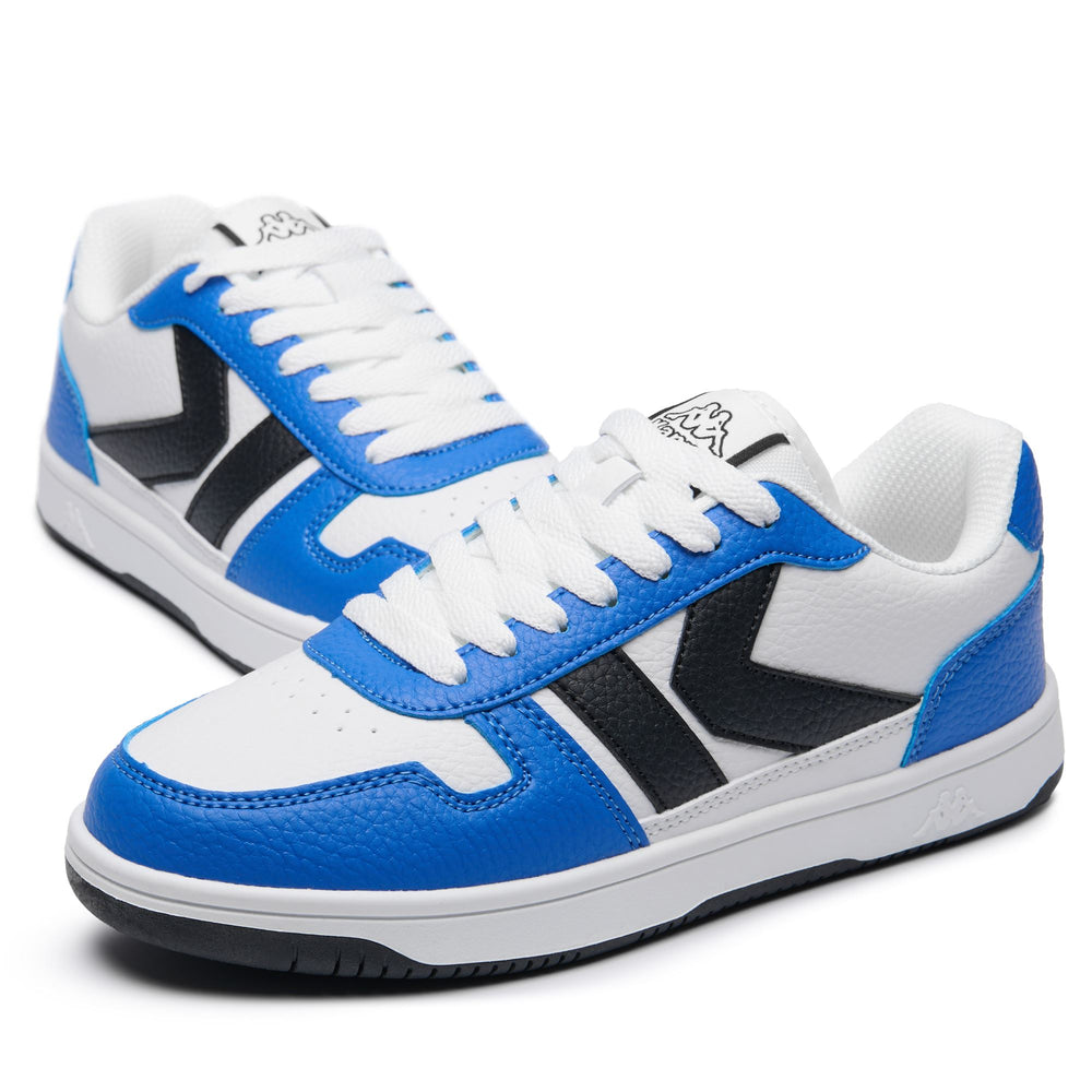 White Blue Unisex Low Cut Sneakers with Memory Foam 02