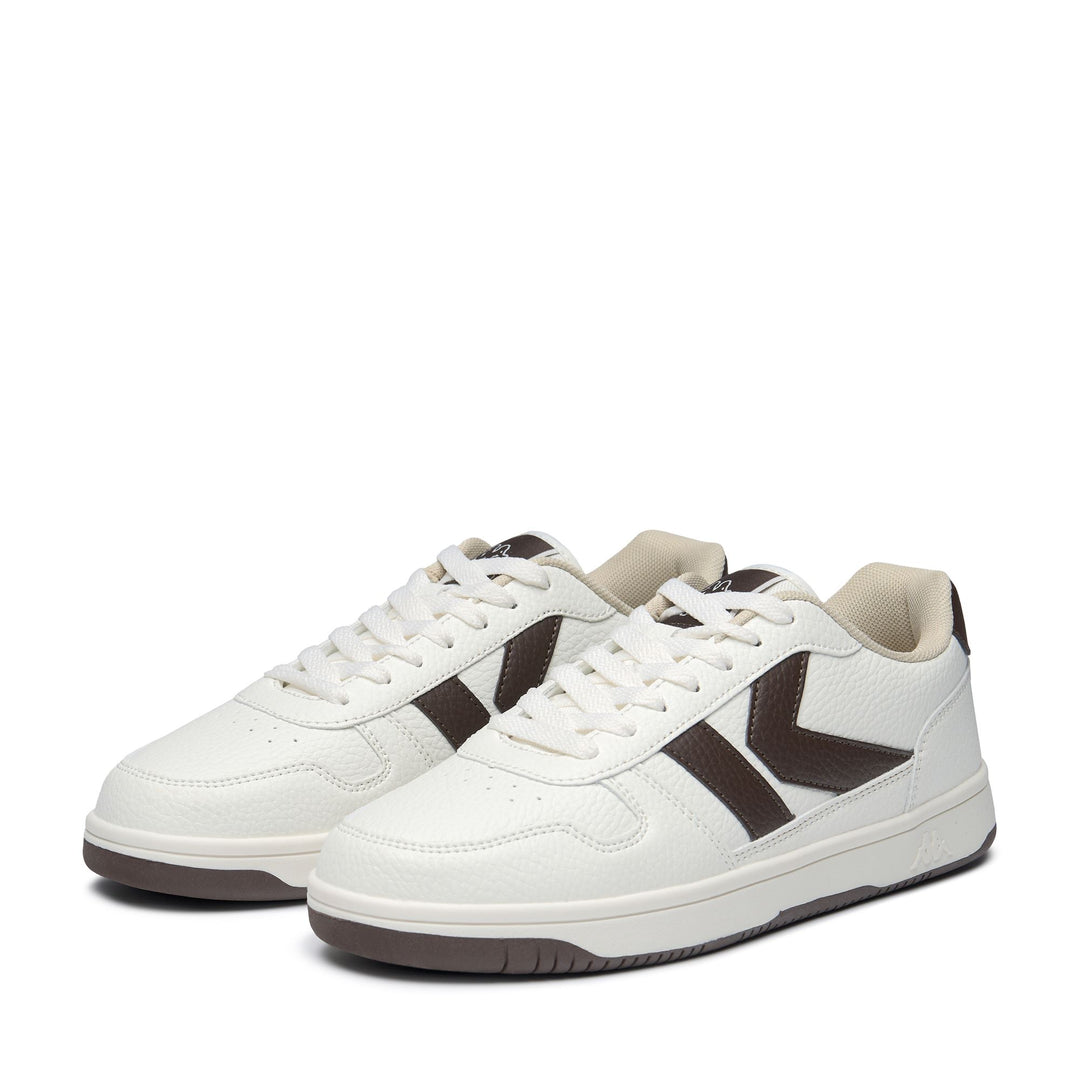 White Unisex Low Cut Sneakers with Synthetic Upper 01